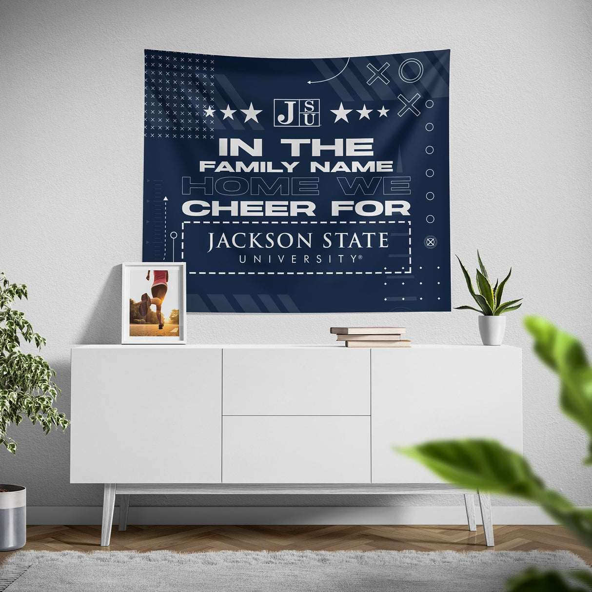 Pixsona Jackson State Tigers Cheer Tapestry | Personalized | Custom