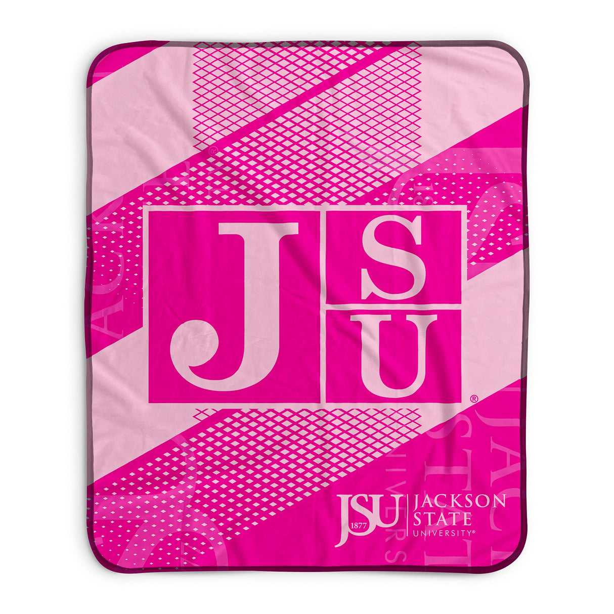 Pixsona Jackson State Tigers Pink Motion Pixel Fleece Blanket