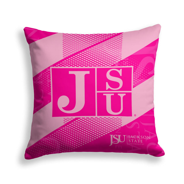 Pixsona Jackson State Tigers Pink Motion Throw Pillow