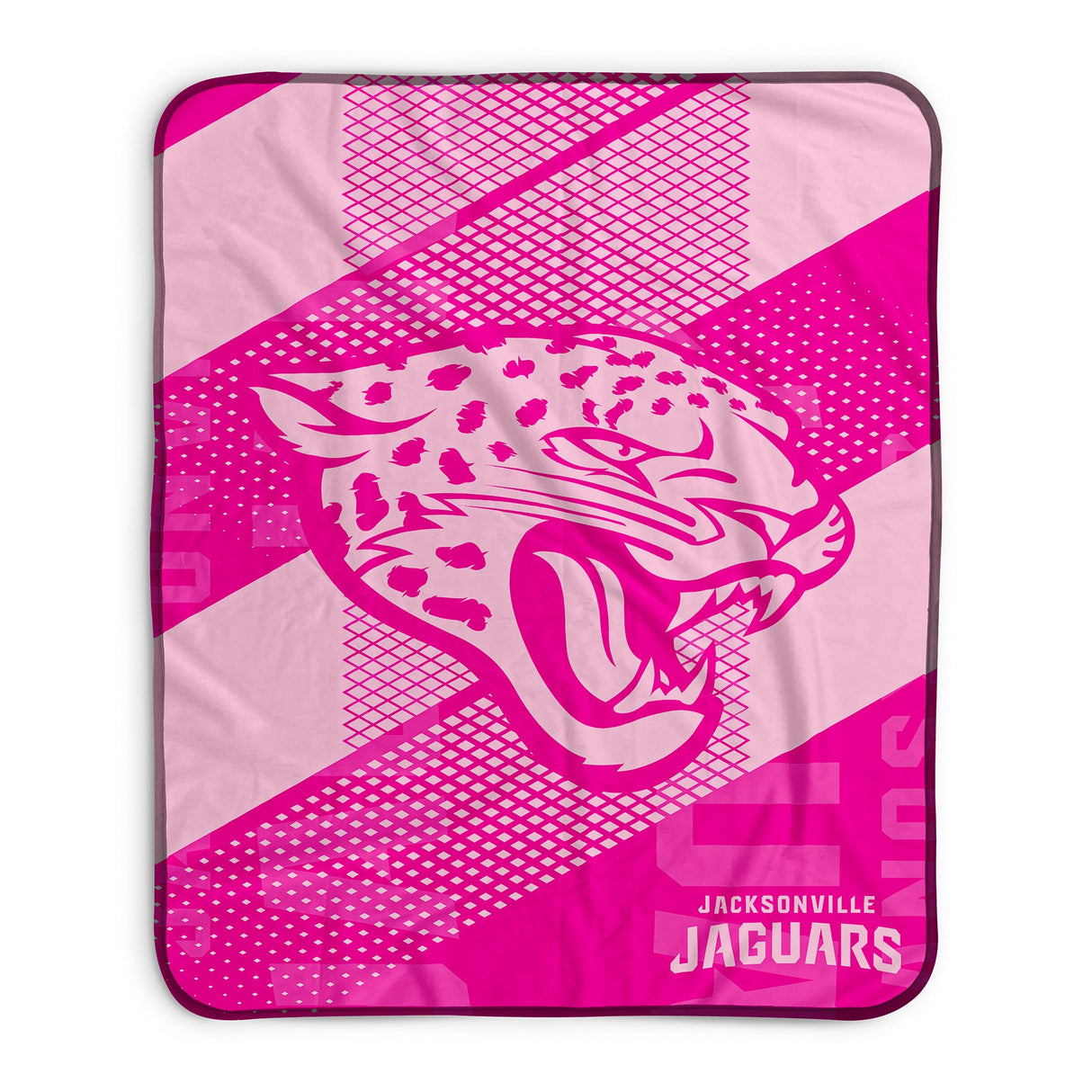 Pixsona Jacksonville Jaguars Pink Motion Pixel Fleece Blanket