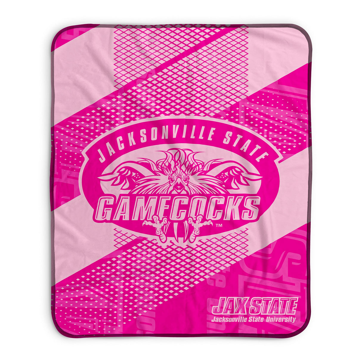 Pixsona Jacksonville State Gamecocks Pink Motion Pixel Fleece Blanket