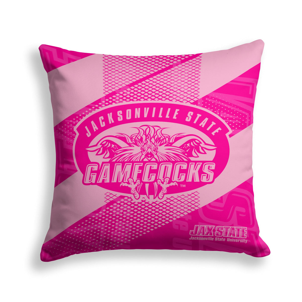 Pixsona Jacksonville State Gamecocks Pink Motion Throw Pillow