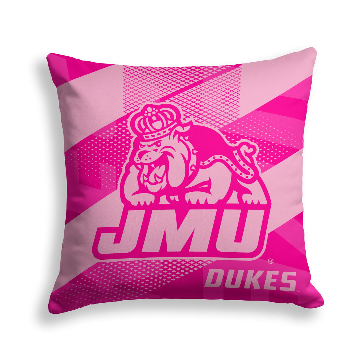 Pixsona James Madison Dukes Pink Motion Throw Pillow