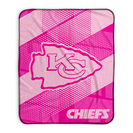 Pixsona Kansas City Chiefs Pink Motion Pixel Fleece Blanket