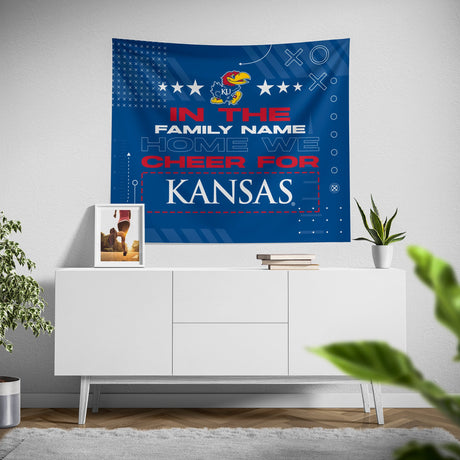 Pixsona Kansas Jayhawks Cheer Tapestry | Personalized | Custom