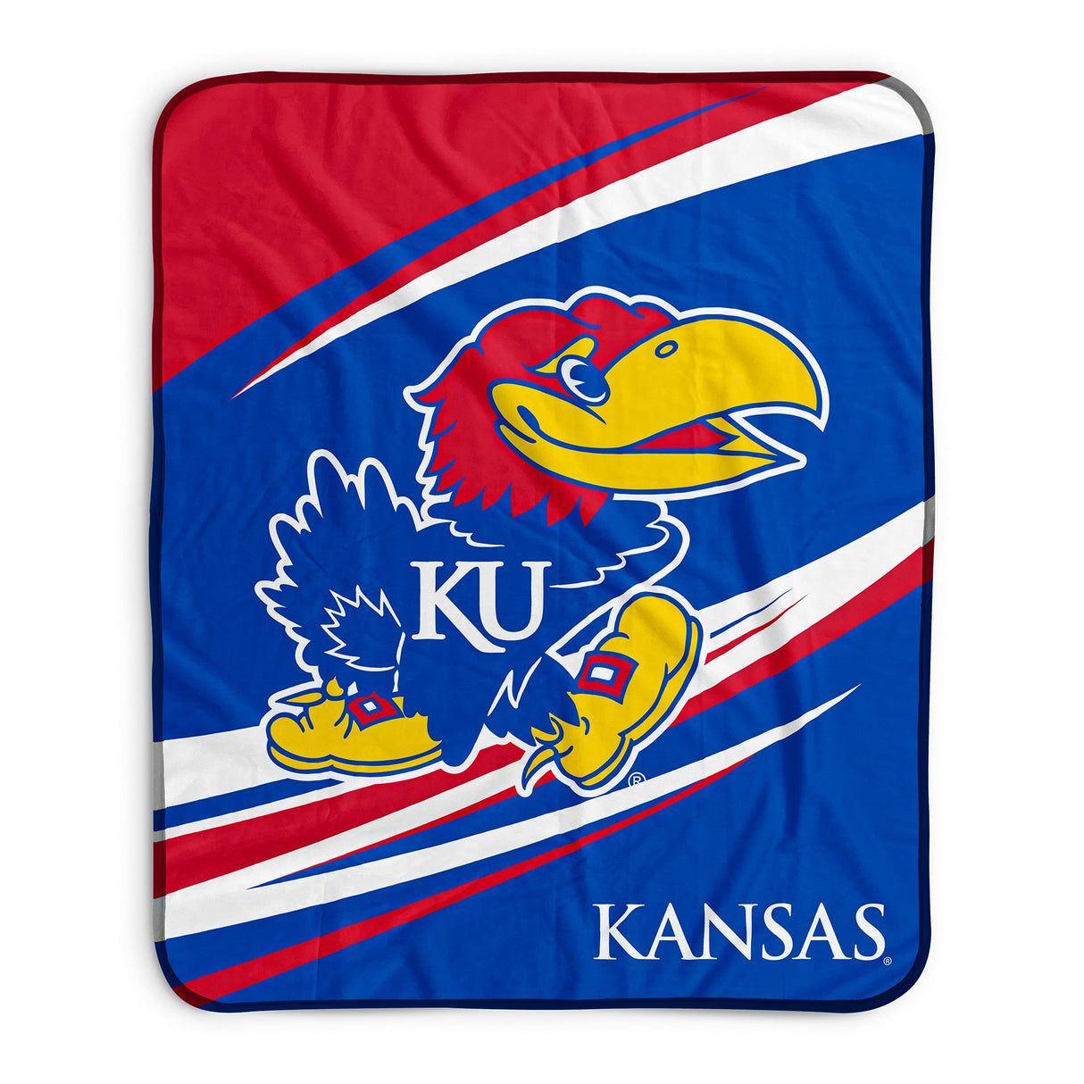 Pixsona Kansas Jayhawks Velocity Pixel Fleece Blanket