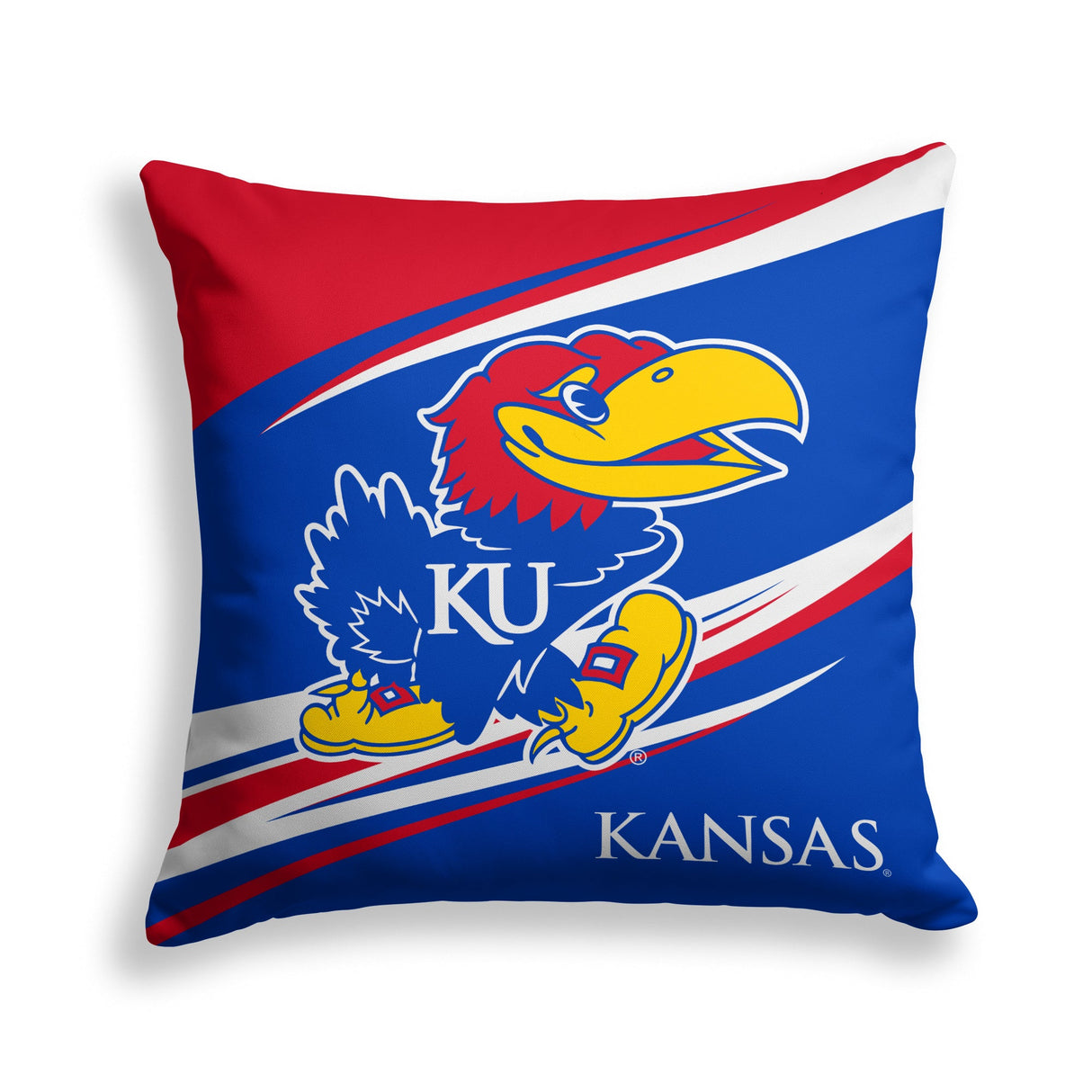 Pixsona Kansas Jayhawks Velocity Throw Pillow