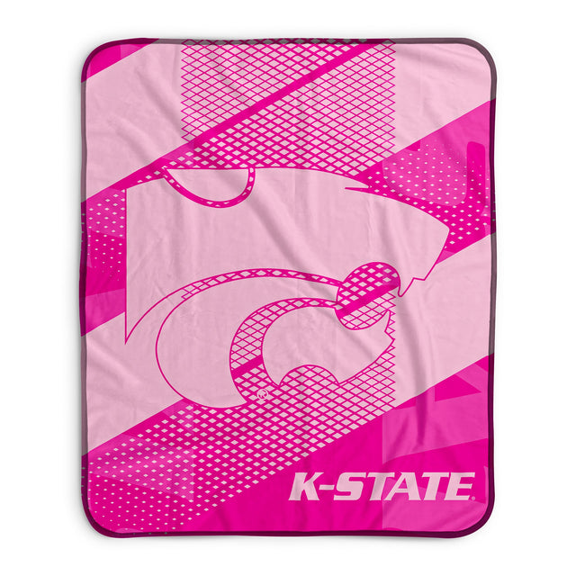 Pixsona Kansas State Wildcats Pink Motion Pixel Fleece Blanket