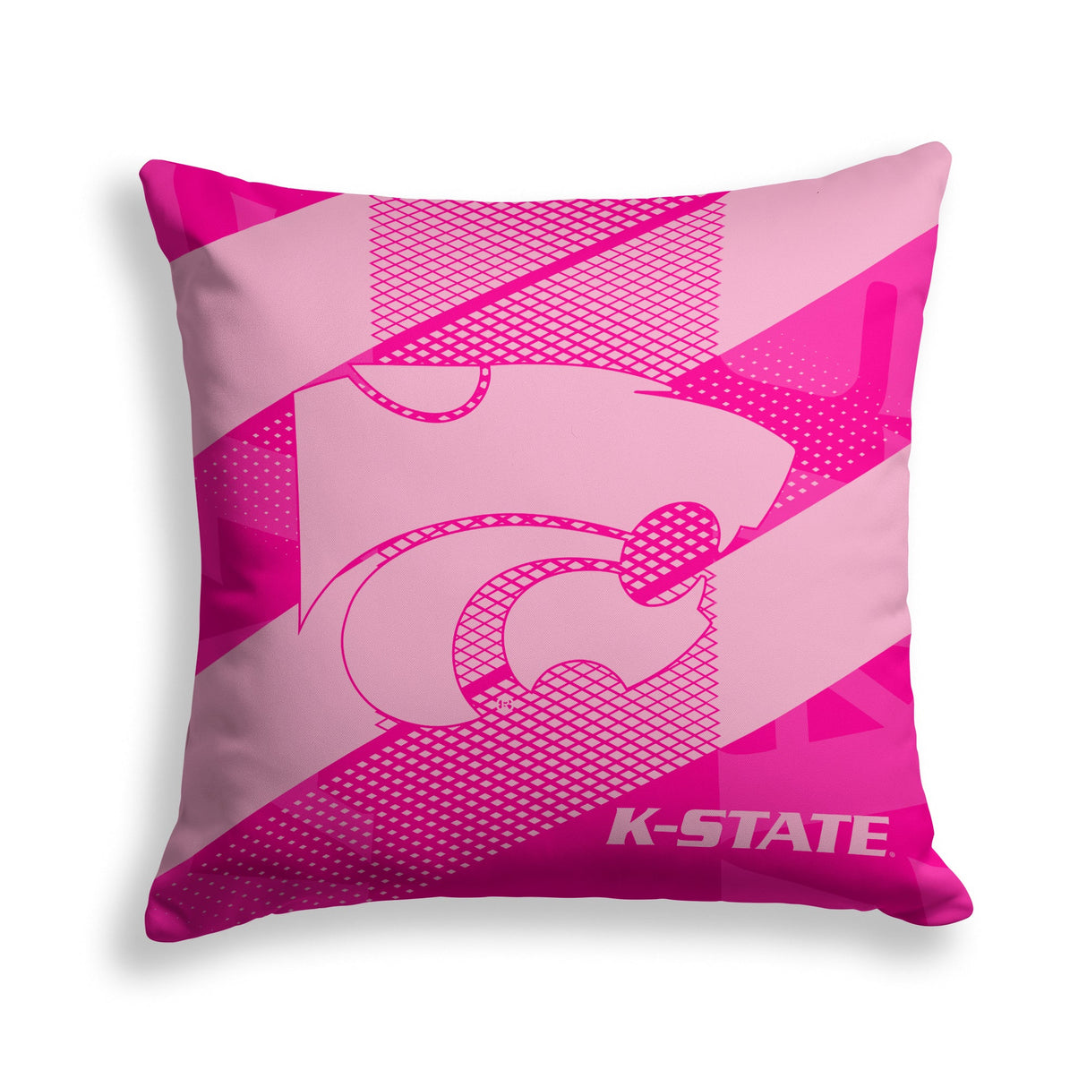 Pixsona Kansas State Wildcats Pink Motion Throw Pillow