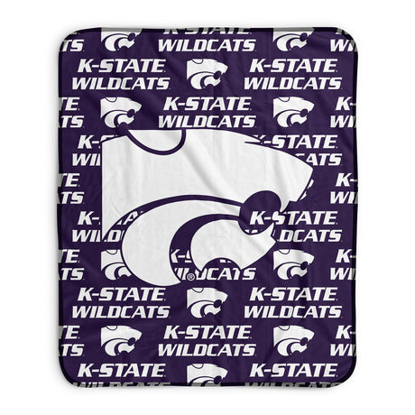 Pixsona Kansas State Wildcats Repeat Pixel Fleece Blanket