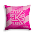 Pixsona Kennesaw State Owls Pink Motion Throw Pillow