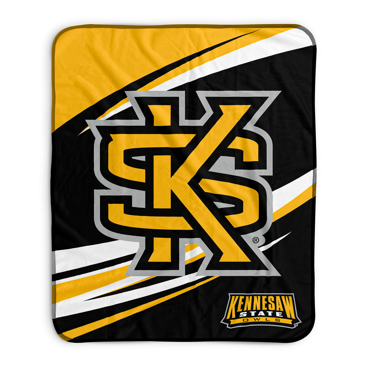 Pixsona Kennesaw State Owls Velocity Pixel Fleece Blanket