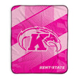 Pixsona Kent State Golden Flashes Pink Motion Pixel Fleece Blanket