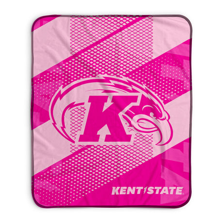 Pixsona Kent State Golden Flashes Pink Motion Pixel Fleece Blanket