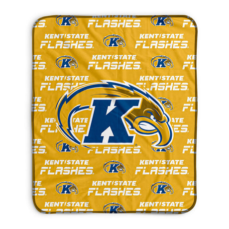 Pixsona Kent State Golden Flashes Repeat Pixel Fleece Blanket