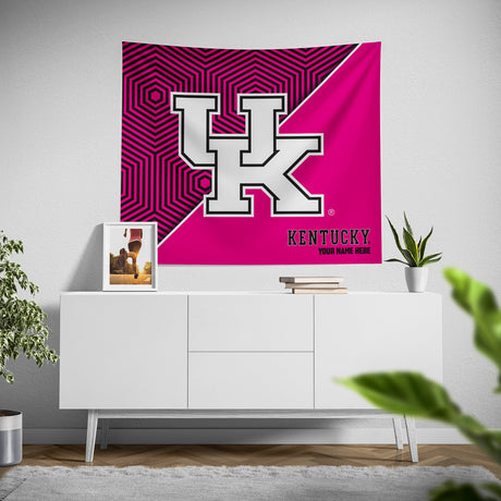 Pixsona Kentucky Wildcats Pink Implosion Tapestry | Personalized | Custom