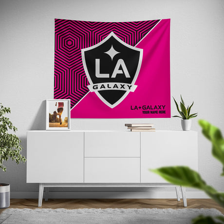 Pixsona LA Galaxy Pink Implosion Tapestry | Personalized | Custom