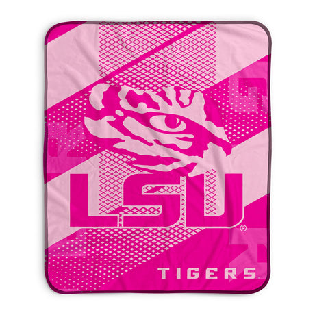 Pixsona LSU Tigers Pink Motion Pixel Fleece Blanket