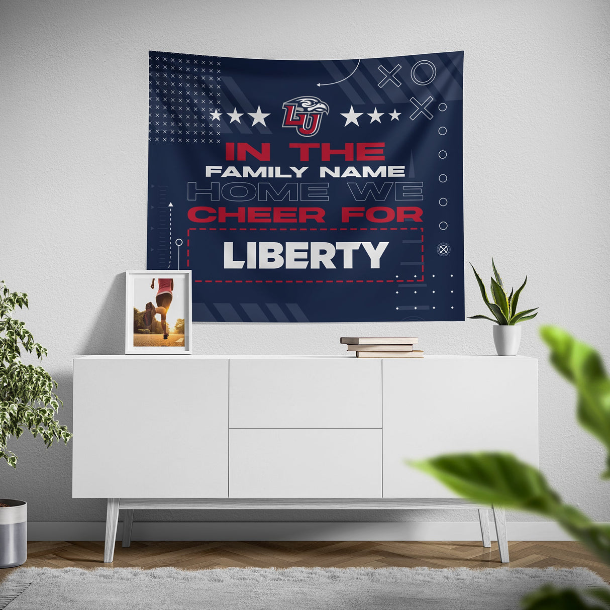 Pixsona Liberty Flames Cheer Tapestry | Personalized | Custom