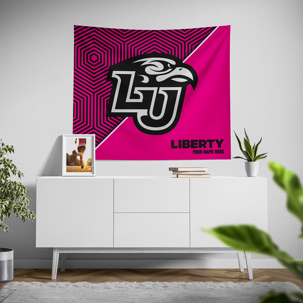 Pixsona Liberty Flames Pink Implosion Tapestry | Personalized | Custom