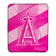 Pixsona Los Angeles Angels Pink Motion Pixel Fleece Blanket