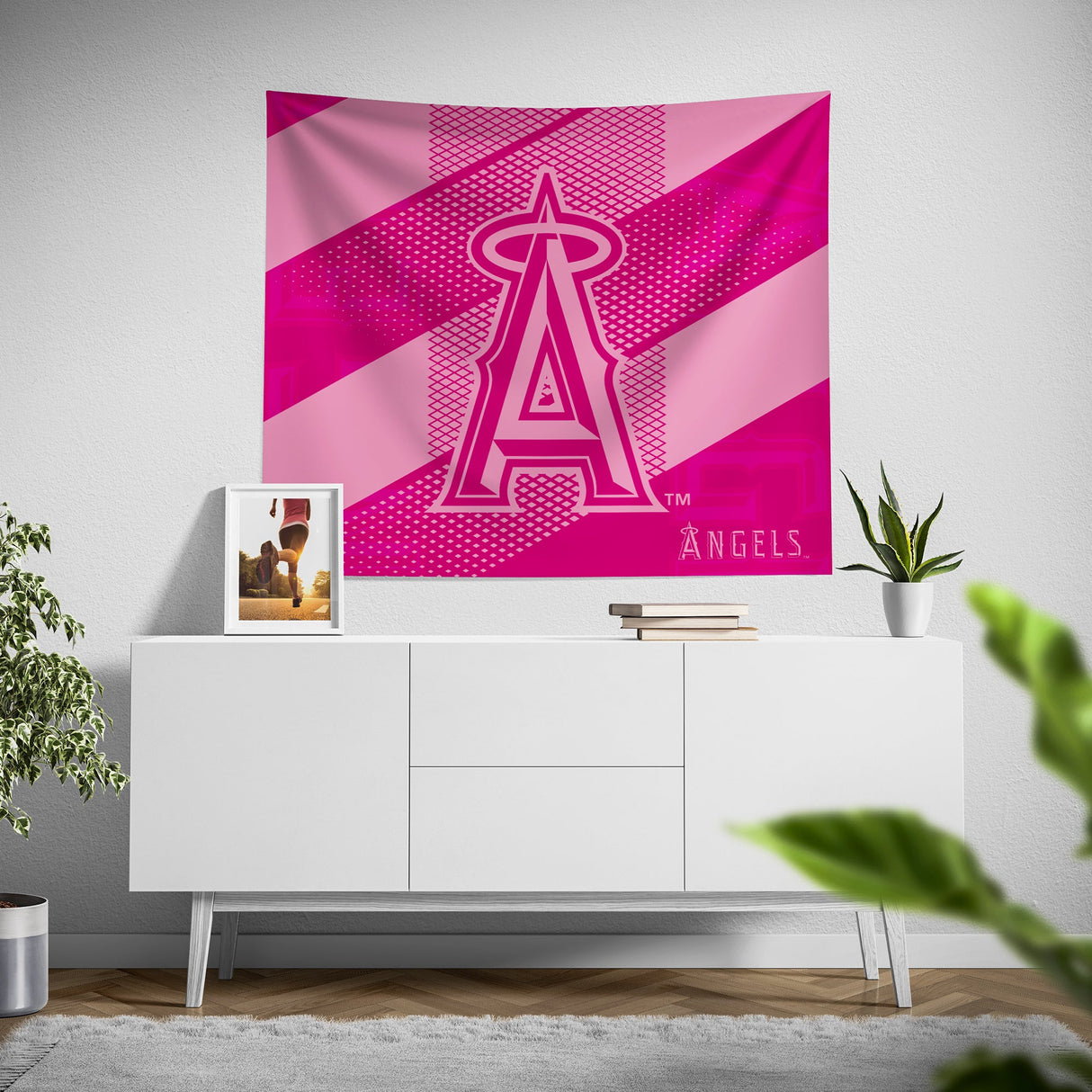 Pixsona Los Angeles Angels Pink Motion Tapestry