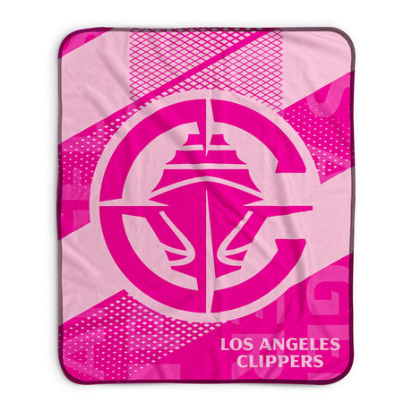 Pixsona Los Angeles Clippers Pink Motion Pixel Fleece Blanket