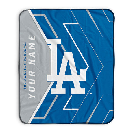 Pixsona Los Angeles Dodgers Glow Pixel Fleece Blanket | Personalized | Custom