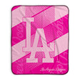 Pixsona Los Angeles Dodgers Pink Motion Pixel Fleece Blanket