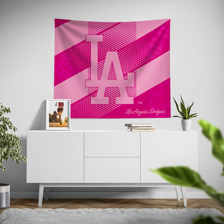 Pixsona Los Angeles Dodgers Pink Motion Tapestry