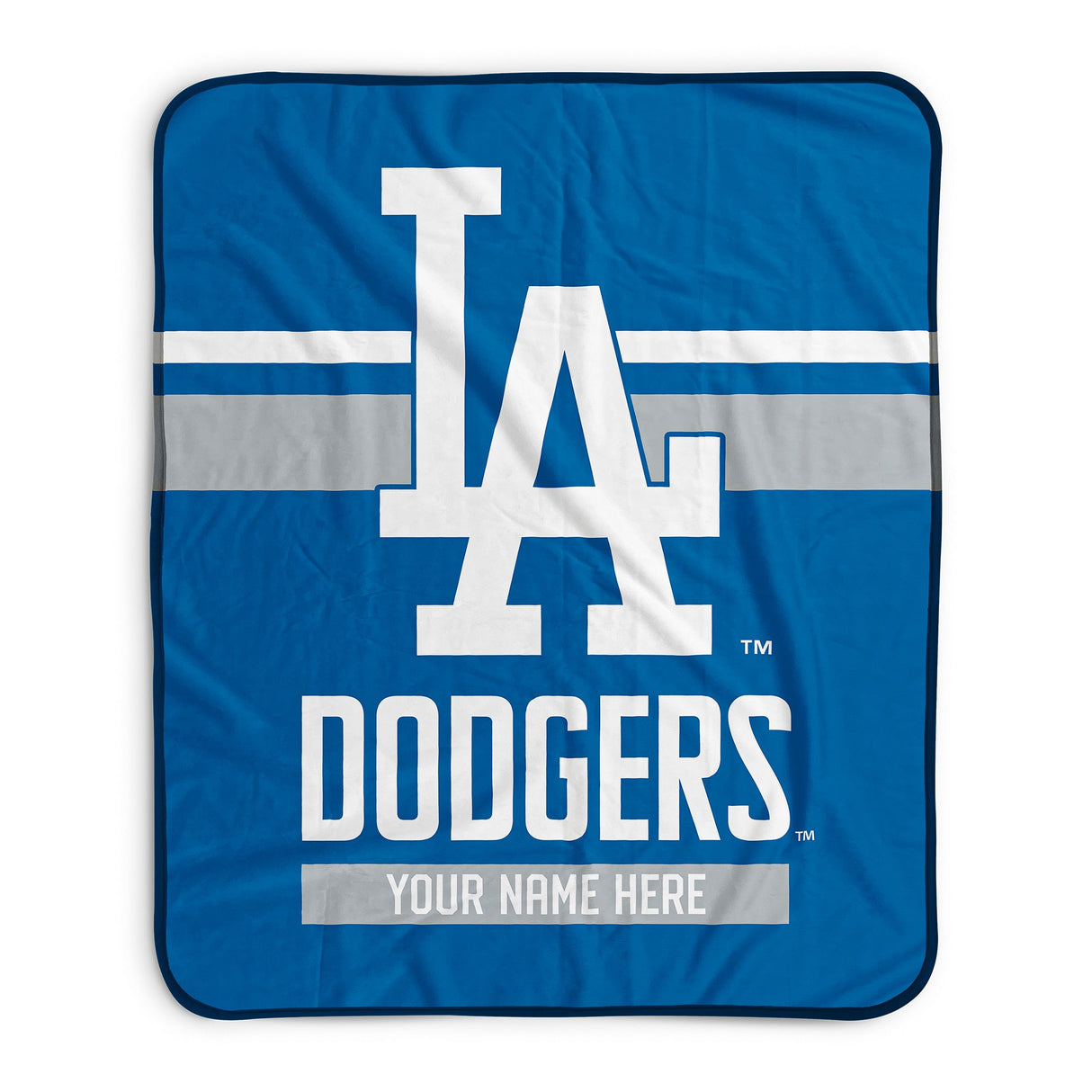 Pixsona Los Angeles Dodgers Stripes Pixel Fleece Blanket | Personalized | Custom