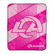 Pixsona Los Angeles Rams Pink Motion Pixel Fleece Blanket