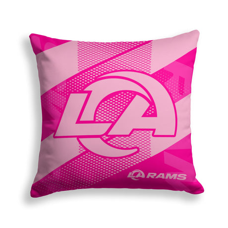 Pixsona Los Angeles Rams Pink Motion Throw Pillow