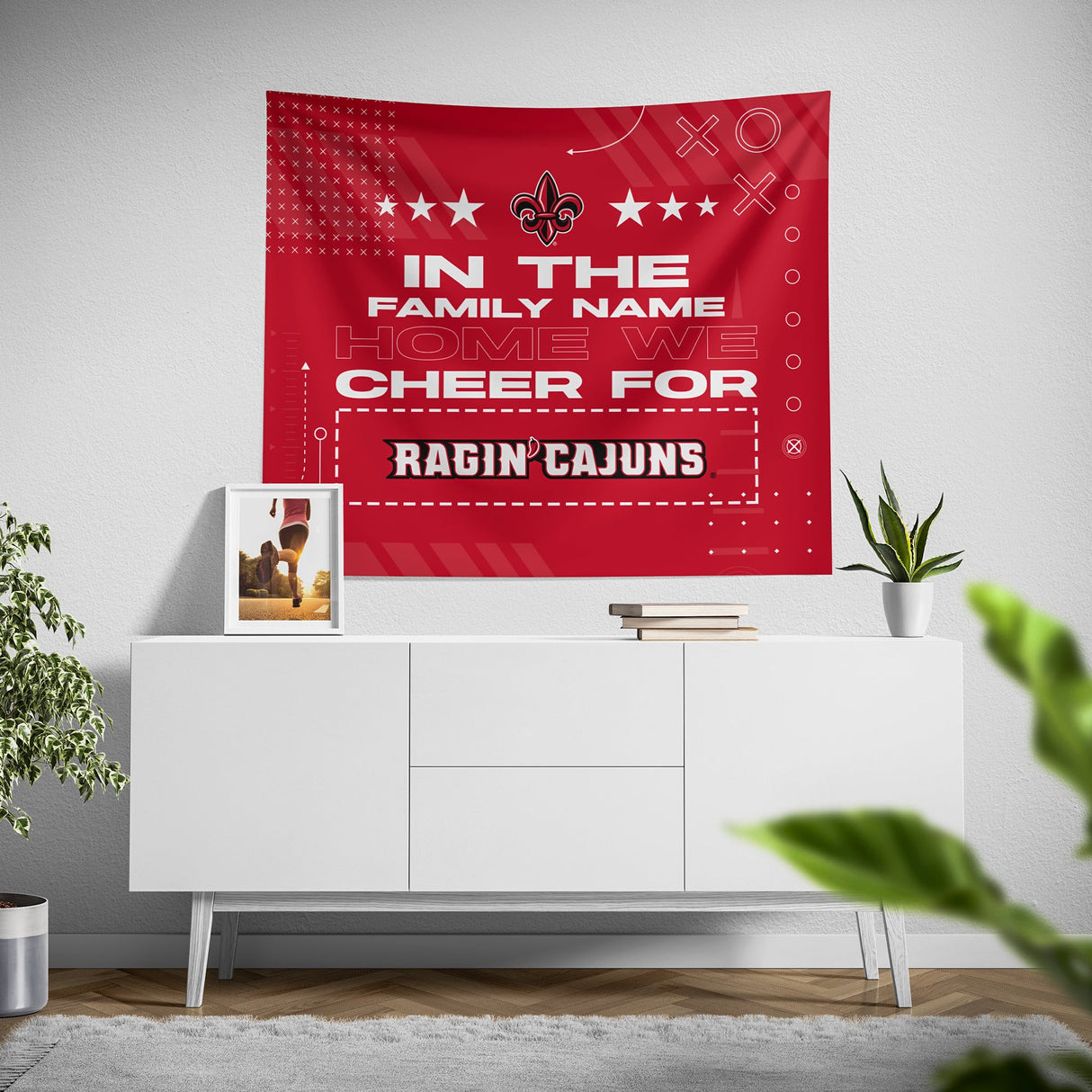 Pixsona Louisiana Lafayette Ragin Cajuns Cheer Tapestry | Personalized | Custom