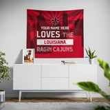 Pixsona Louisiana Lafayette Ragin Cajuns Skyline Tapestry | Personalized | Custom