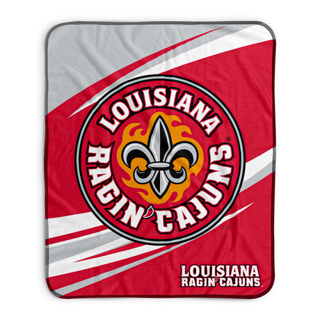 Pixsona Louisiana Lafayette Ragin Cajuns Velocity Pixel Fleece Blanket