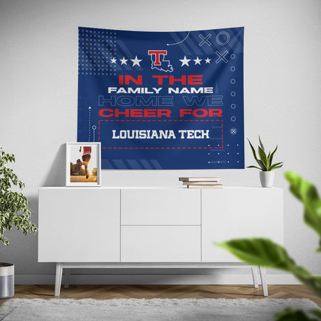 Pixsona Louisiana Tech Bulldogs Cheer Tapestry | Personalized | Custom