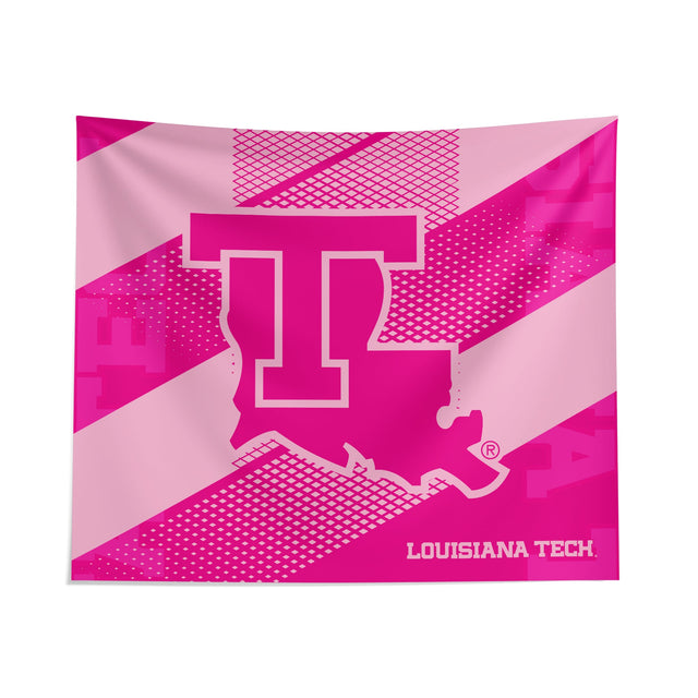 Pixsona Louisiana Tech Bulldogs Pink Motion Tapestry