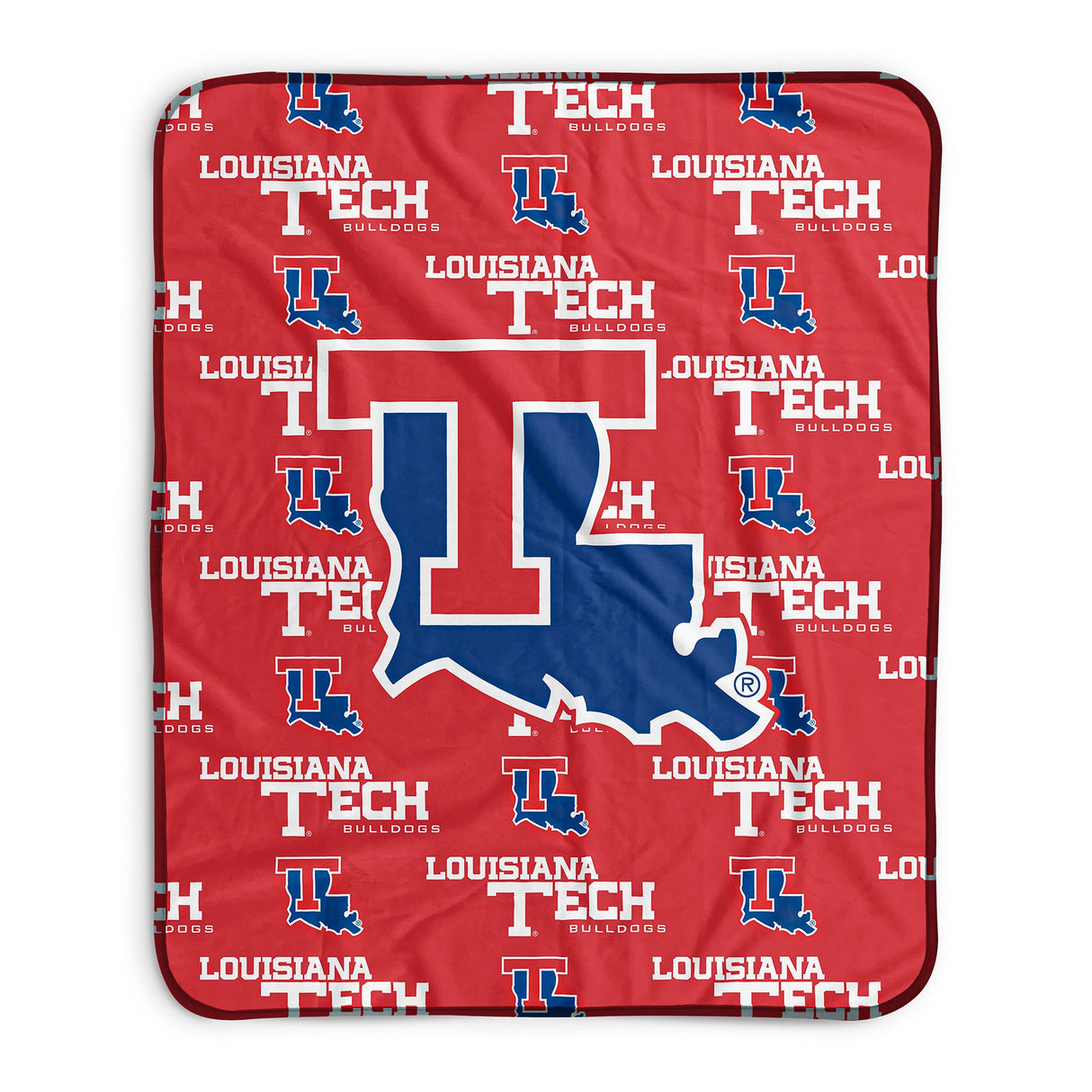 Pixsona Louisiana Tech Bulldogs Repeat Pixel Fleece Blanket