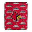 Pixsona Louisville Cardinals Repeat Pixel Fleece Blanket