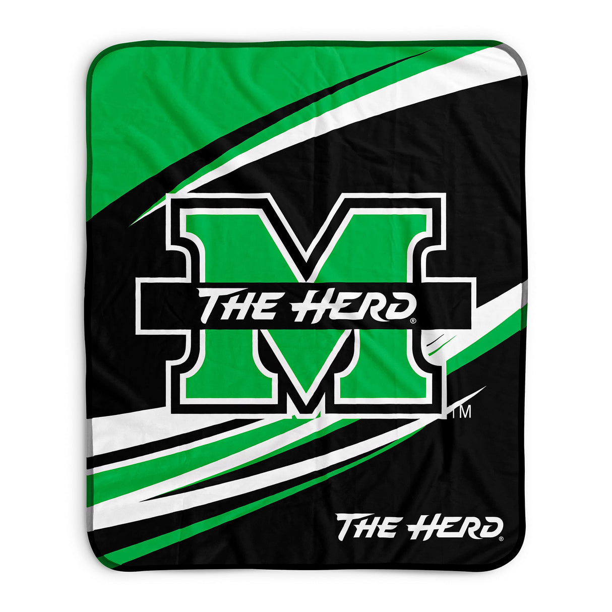 Pixsona Marshall Thundering Herd Velocity Pixel Fleece Blanket