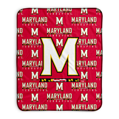Pixsona Maryland Terrapins Repeat Pixel Fleece Blanket