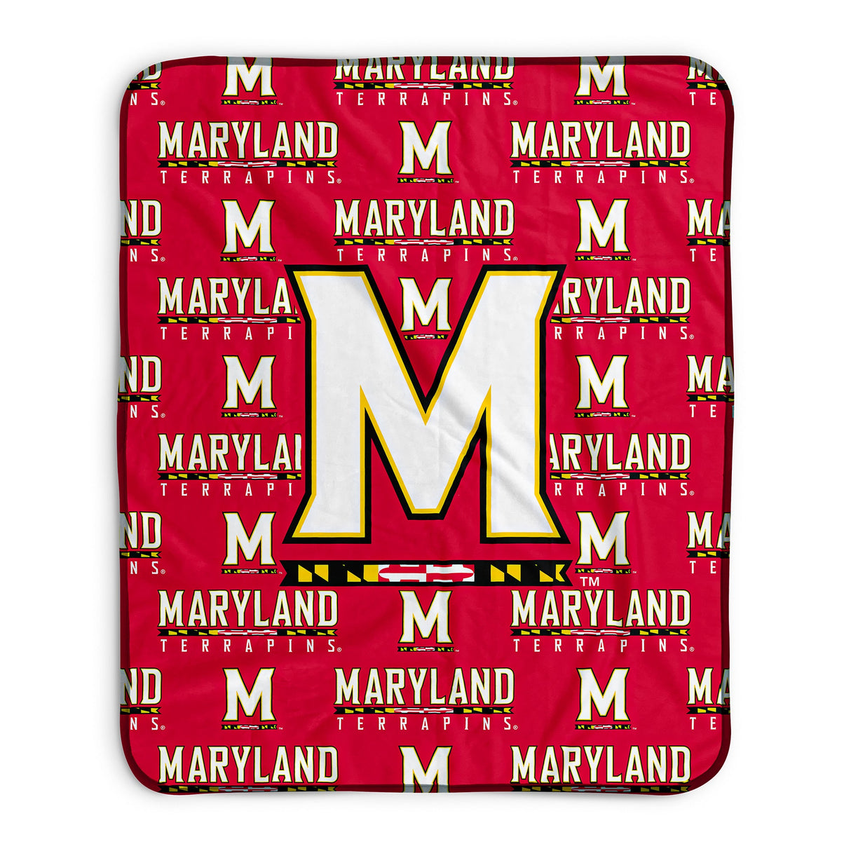 Pixsona Maryland Terrapins Repeat Pixel Fleece Blanket