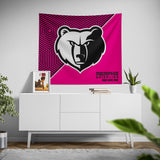 Pixsona Memphis Grizzlies Pink Implosion Tapestry | Personalized | Custom