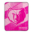 Pixsona Memphis Grizzlies Pink Motion Pixel Fleece Blanket