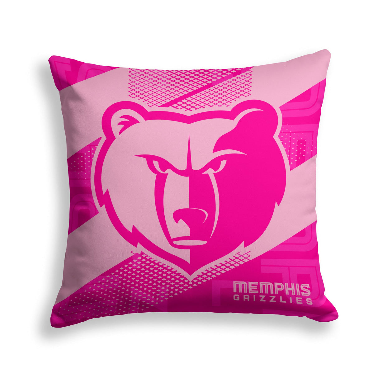 Pixsona Memphis Grizzlies Pink Motion Throw Pillow