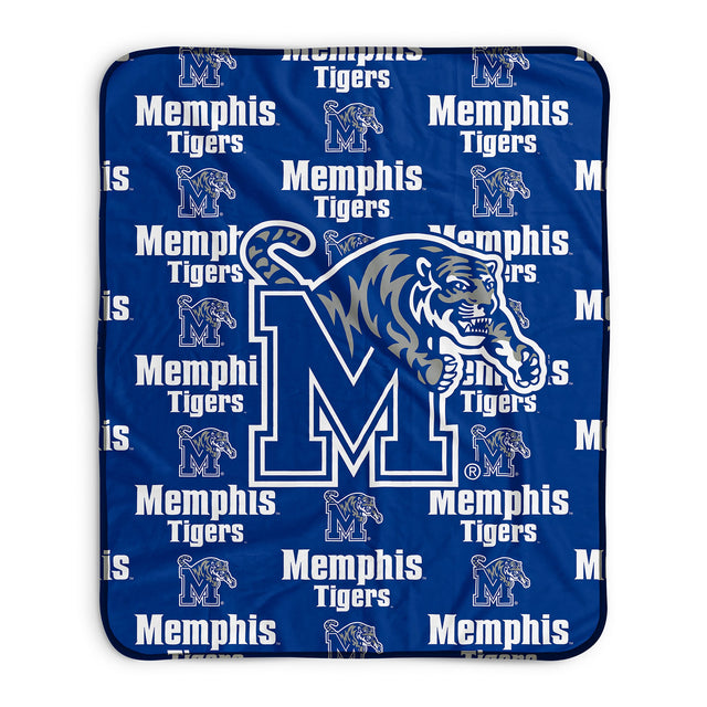 Pixsona Memphis Tigers Repeat Pixel Fleece Blanket