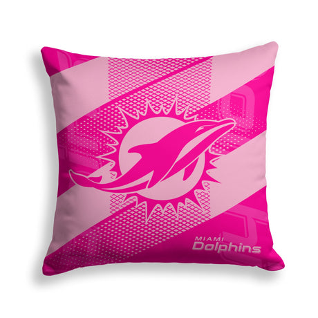 Pixsona Miami Dolphins Pink Motion Throw Pillow