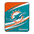 Pixsona Miami Dolphins Velocity Pixel Fleece Blanket