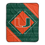 Pixsona Miami Hurricanes Boxed Pixel Fleece Blanket